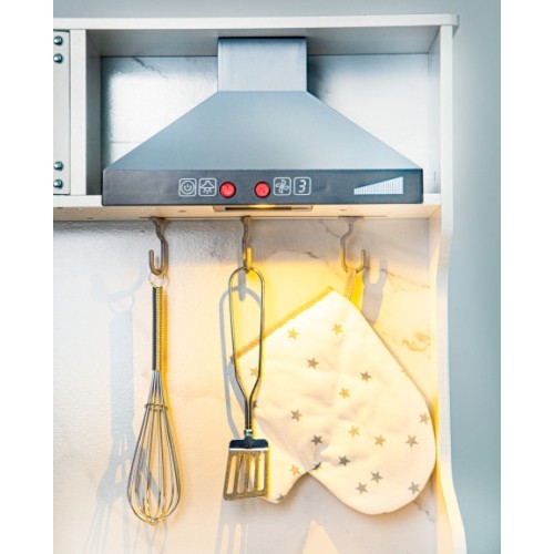 Ecotoys drewniana kuchnia dla dzieci, z dźwiękami, światłami + akcesoriami