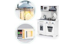 Ecotoys drewniana kuchnia dla dzieci, z dźwiękami, światłami + akcesoriami