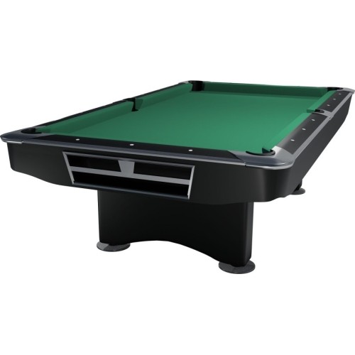 Stół bilardowy, Pool, Competition II, czarny mat, 7 stóp, obrus żółto-zielony