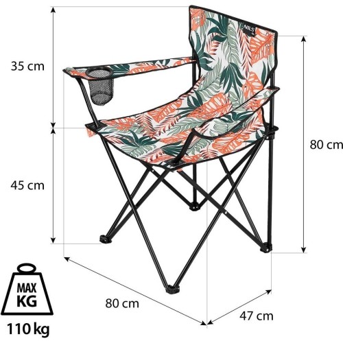 NC1625 LEAVES KRZESŁO KEMPINGOWE NILS CAMP