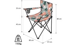 NC1625 LEAVES KRZESŁO KEMPINGOWE NILS CAMP