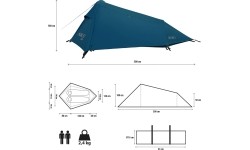 NC2502 SKYAIR 2 ULTRALEKKI NAMIOT NIEBIESKI NILS CAMP