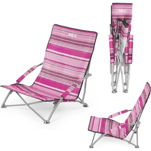 NC3035 RÓŻOWY LEŻAK PLAŻOWY NILS