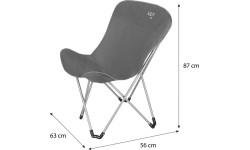 NC3051 SZARE KRZESŁO KEMPINGOWE NILS CAMP