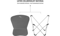 NC3051 SZARE KRZESŁO KEMPINGOWE NILS CAMP