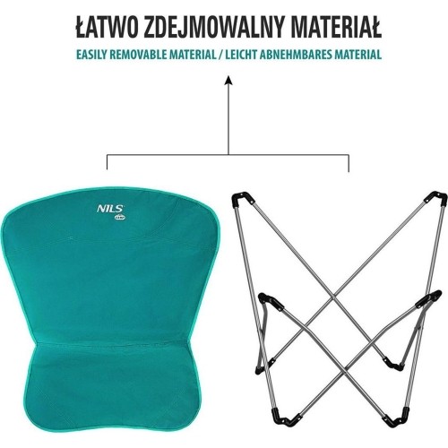 NC3051 ZIELONE KRZESŁO KEMPINGOWE NILS CAMP