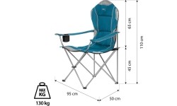 NC3080 KRZESŁO TURYSTYCZNE TURKUSOWE NILS CAMP