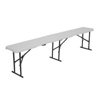 NC3404 SKŁADANA ŁAWKA OGRODOWA 183 CM BIAŁA NILS CAMP