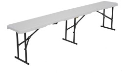 NC3404 SKŁADANA ŁAWKA OGRODOWA 183 CM BIAŁA NILS CAMP