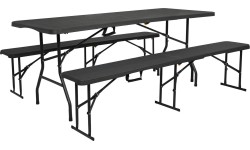 NC3404 SKŁADANA ŁAWKA OGRODOWA 183 CM ANTRACYT NILS CAMP