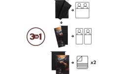 NC3601 DWUMIEJSCOWY ŚPIWÓR 3 W 1 BEAR NILS CAMP