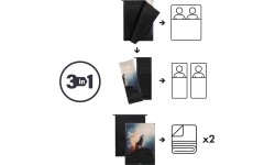 NC3601 ŚPIWÓR 3 W 1 WOLF NILS CAMP