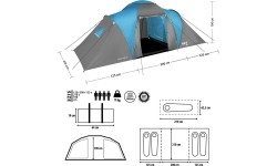 NC6431 NAMIOT KEMPINGOWY NIEBIESKO-SZARY HIGHLAND IV NILS CAMP