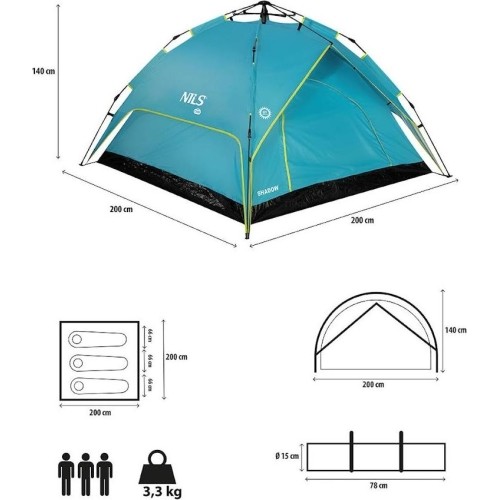 NC7819 NIEBIESKI NAMIOT SHADOW NILS CAMP