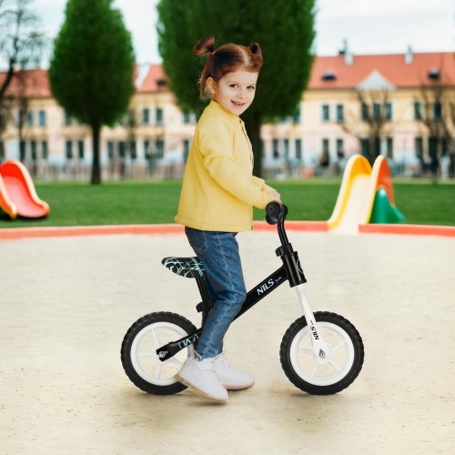RB134 ROWEREK BIEGOWY CZARNY 10'' KOŁA NILS FUN