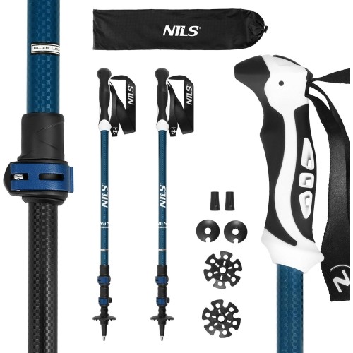 Aluminiowe kijki trekkingowe TK8601 BLUE NILS