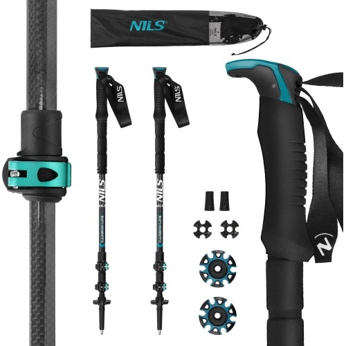 TK8607 KIJE TREKKINGOWE NILS Z WŁÓKNA WĘGLOWEGO