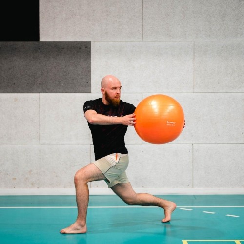 YB02 NOWA 55CM POMARAŃCZOWA PIŁKA GIMNASTYCZNA HMS