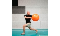 YB02 NOWA 55CM POMARAŃCZOWA PIŁKA GIMNASTYCZNA HMS