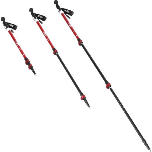 TK8601 CZERWONE ALUMINIOWE KIJE TREKKINGOWE NILS