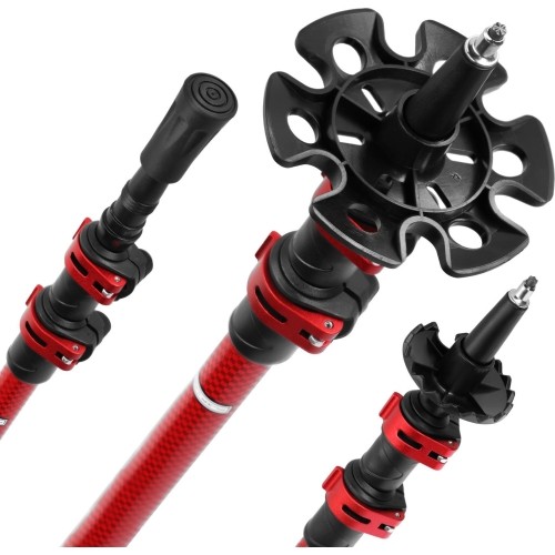 TK8601 CZERWONE ALUMINIOWE KIJE TREKKINGOWE NILS