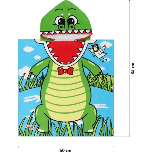 NAR20 RĘCZNIK PONCHO KROKODYL NILS AQUA