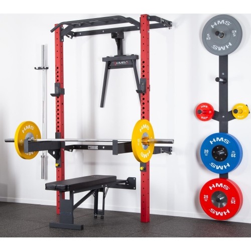 KLT22 WIELOFUNKCYJNY SKŁADANY POWER RACK CZERWONY HMS