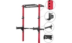 KLT22 WIELOFUNKCYJNY SKŁADANY POWER RACK CZERWONY HMS