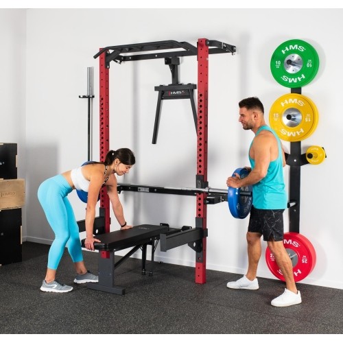 KLT22 WIELOFUNKCYJNY SKŁADANY POWER RACK CZERWONY HMS