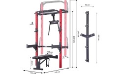 KLT22 WIELOFUNKCYJNY SKŁADANY POWER RACK CZERWONY HMS