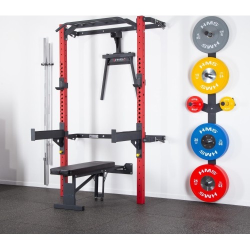 KLT22 WIELOFUNKCYJNY SKŁADANY POWER RACK CZERWONY HMS