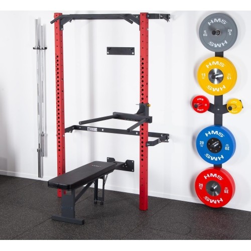 KLT22 WIELOFUNKCYJNY SKŁADANY POWER RACK CZERWONY HMS