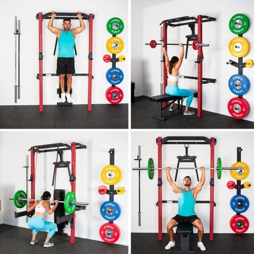 KLT22 WIELOFUNKCYJNY SKŁADANY POWER RACK CZERWONY HMS