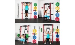 KLT22 WIELOFUNKCYJNY SKŁADANY POWER RACK CZERWONY HMS