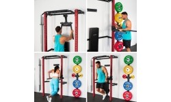 KLT22 WIELOFUNKCYJNY SKŁADANY POWER RACK CZERWONY HMS