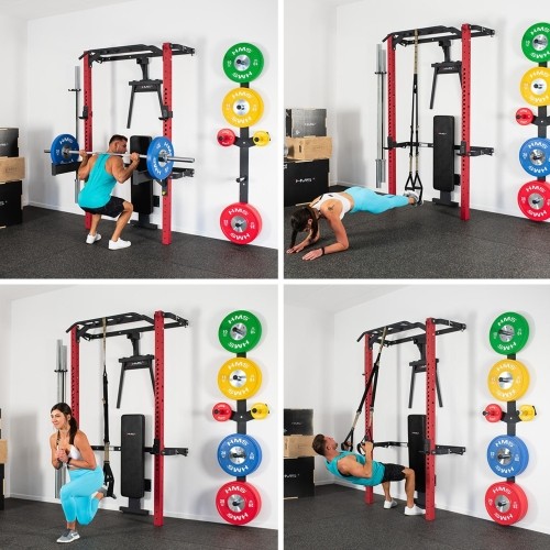 KLT22 WIELOFUNKCYJNY SKŁADANY POWER RACK CZERWONY HMS