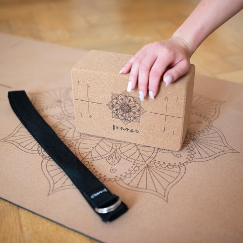 ZESTAW DO JOGI HMS MATA KORKOWA TPE YM11 + KLOCEK KJ02 + PASEK SJ02