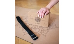 ZESTAW DO JOGI HMS MATA KORKOWA TPE YM11 + KLOCEK KJ02 + PASEK SJ02