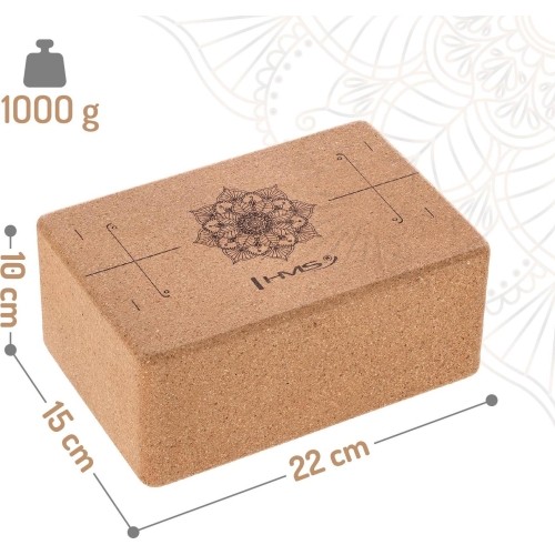 ZESTAW DO JOGI HMS MATA KORKOWA TPE YM11 + KLOCEK KJ02 + PASEK SJ02