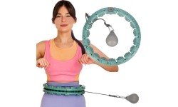 FH03 ZIELONE HULA-HOOP Z OBCIĄŻNIKIEM I PRZECIWWAGĄ