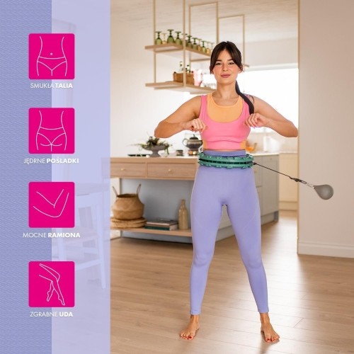 FH03 ZIELONE HULA-HOOP Z OBCIĄŻNIKIEM I PRZECIWWAGĄ