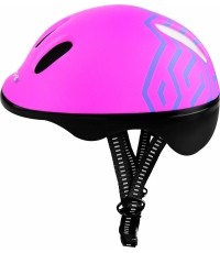 Kask rowerowy dla dzieci Spokey Strapy3, różowy, 44-48cm