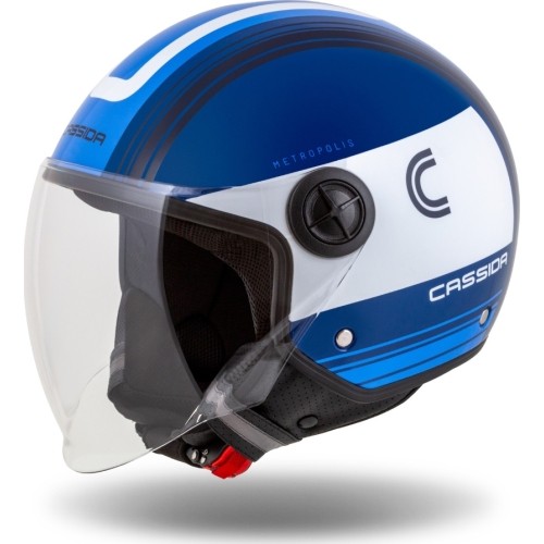 Kask motocyklowy Cassida Handy Metropolis niebieski/ciemnoniebieski/biały