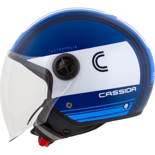 Kask motocyklowy Cassida Handy Metropolis niebieski/ciemnoniebieski/biały