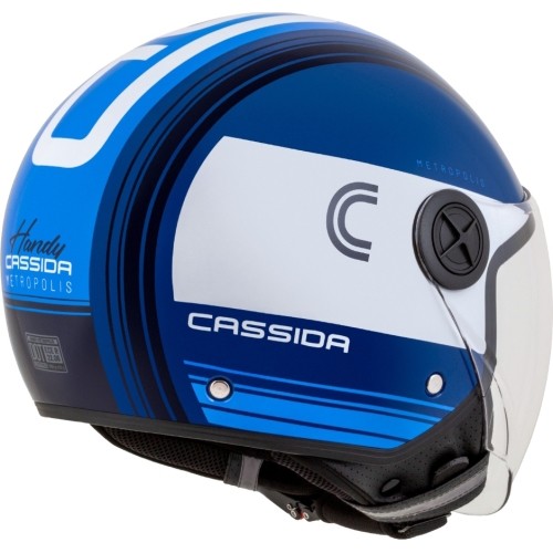 Kask motocyklowy Cassida Handy Metropolis niebieski/ciemnoniebieski/biały