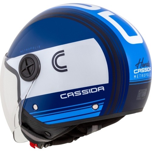 Kask motocyklowy Cassida Handy Metropolis niebieski/ciemnoniebieski/biały