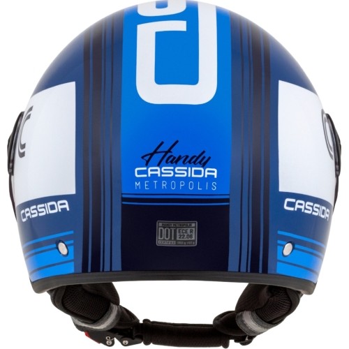Kask motocyklowy Cassida Handy Metropolis niebieski/ciemnoniebieski/biały