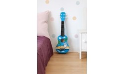 Gitara ukulele dla dzieci drewniana 4 struny nylonowe kostka do gry ECOTOYS