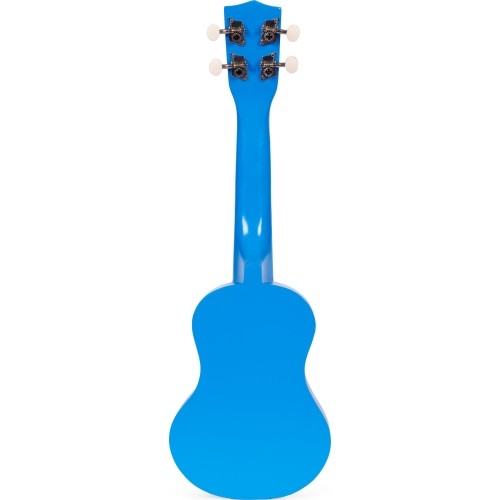 Gitara ukulele dla dzieci drewniana 4 struny nylonowe kostka do gry ECOTOYS