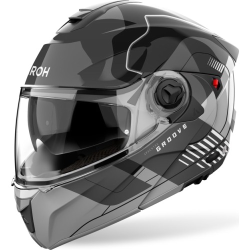 Kask motocyklowy Flip-Up AIROH SPECKTRE Groove P/J Glossy Gray